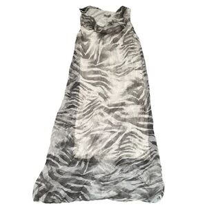 NWT 100% silk Made in Italy Elena Bardi zebra animal print flowy tunic top